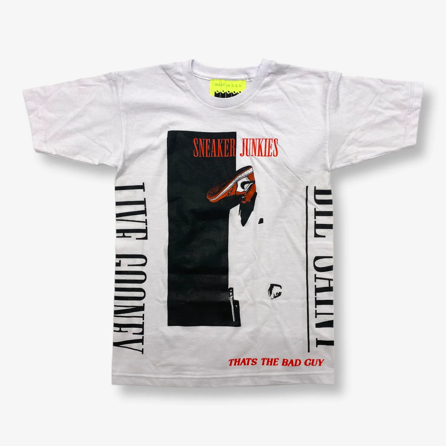 B Wood x Sneaker Junkies Scarface Tee White