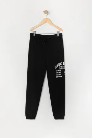 Boys Sporty Graphic Fleece Jogger