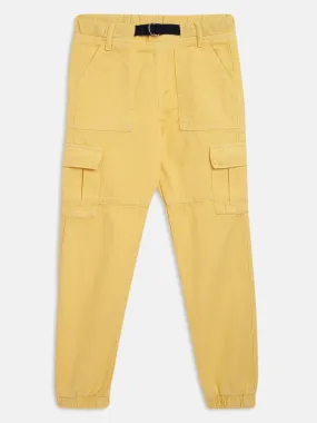 Boys Yellow Front Pockets Joggers