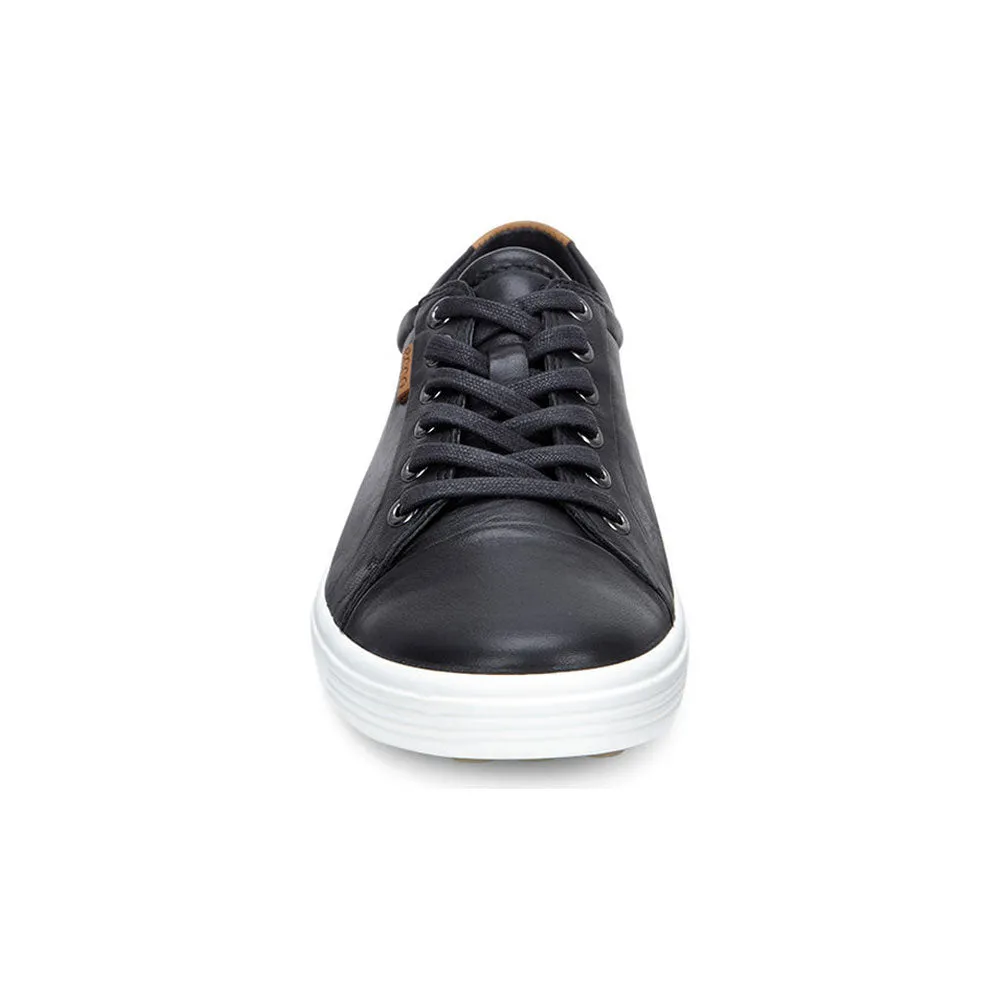 Ecco Soft 7 Black Leather Sneaker (Women's)