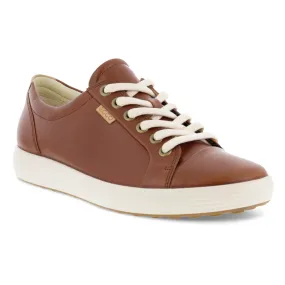 Ecco Soft 7 Cognac Leather Sneaker (Women's)