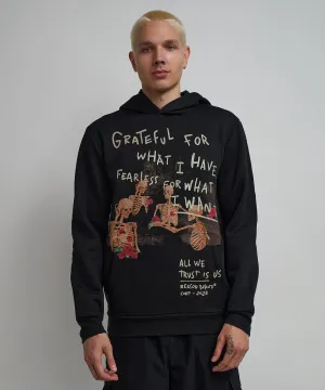 Grateful Roses Hoodie - Black