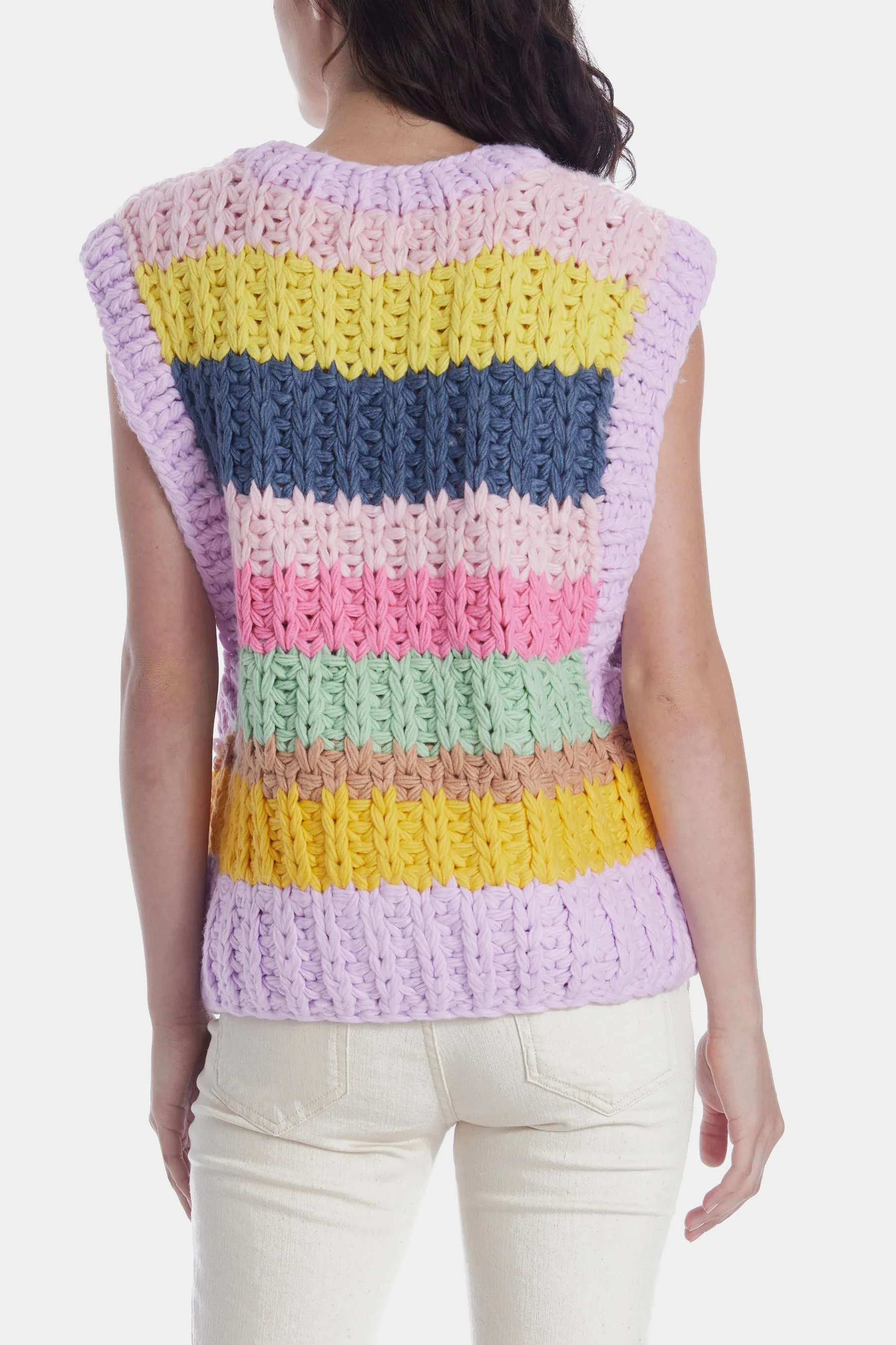 Hand Knitted Stripe Vest