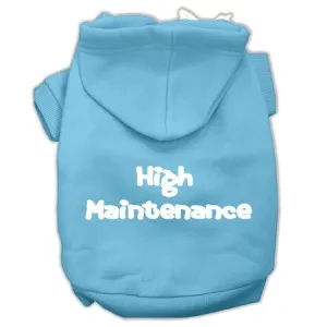 High Maintenance Screen Print Pet Hoodies Baby Blue L (14)