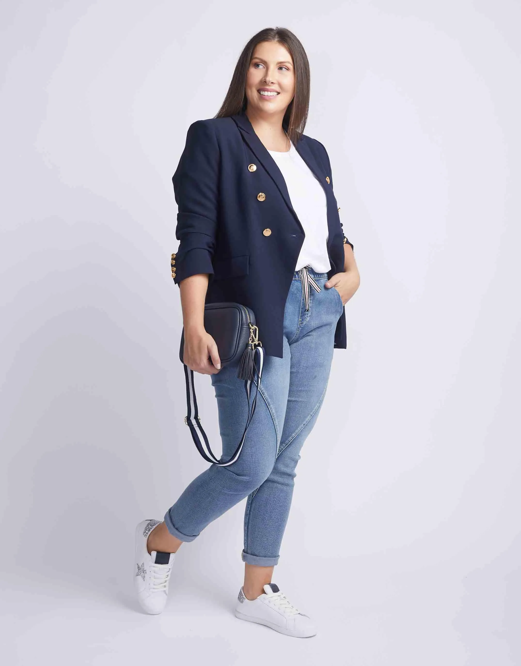 Lauren Blazer - Navy/Gold Buttons