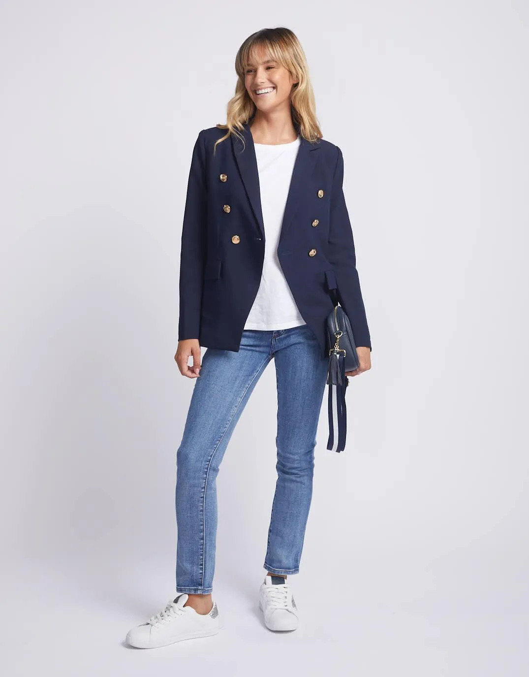 Lauren Blazer - Navy/Gold Buttons