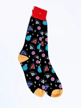 Money & Diamond Crew Socks